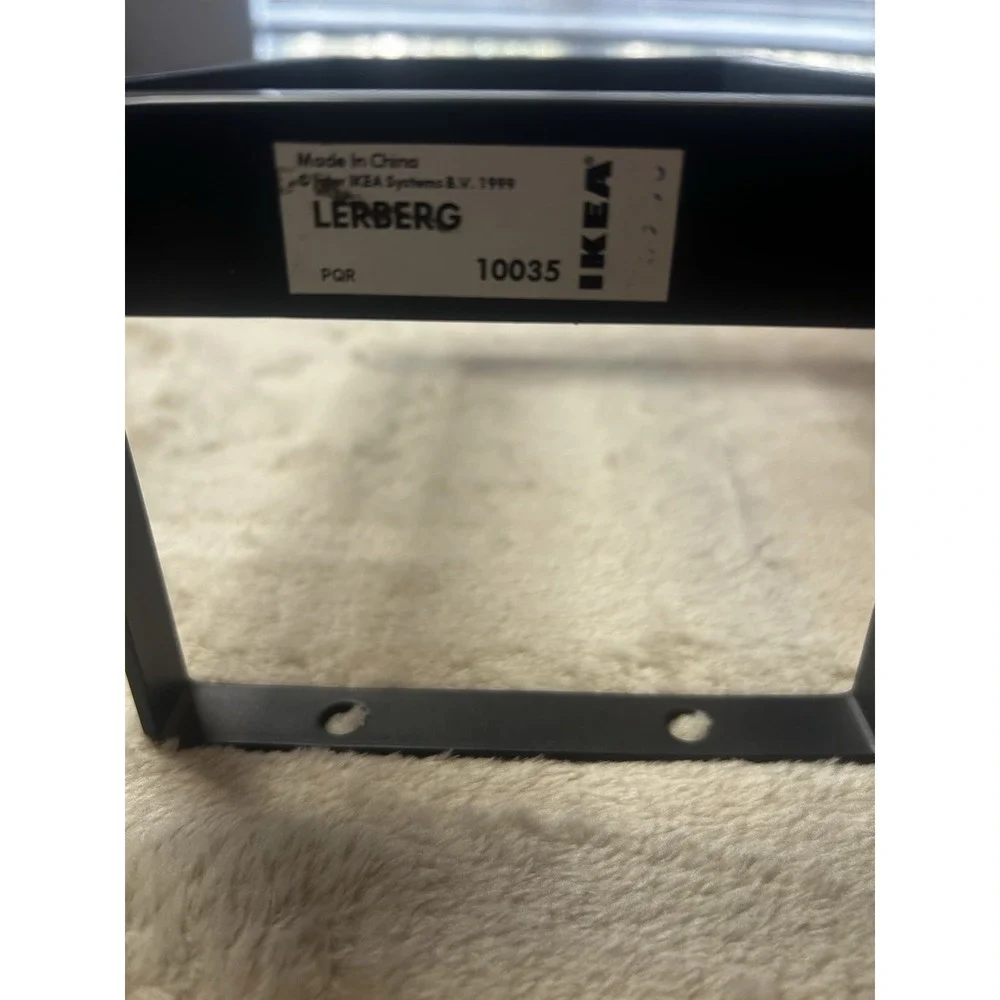 IKEA LERBERG 10035 Metal Media Wall Mount Shelf Charcoal CD DVD Rack